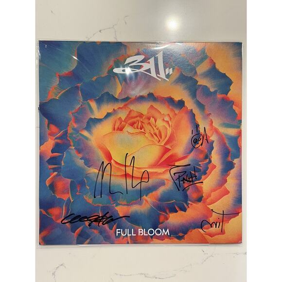 311 Signed Autographed Full Bloom Vinyl Indie Exclusive clear with blue swirls - Picture 1 of 10